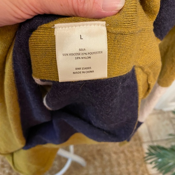 TeeBerry & Weave Color Block Stripe Sweater LS L - Picture 7 of 7